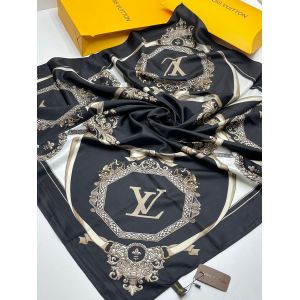 Шелковый платок брендовый чёрный 151025