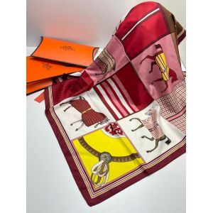 Платок HERMES женский 21042403 бордовый