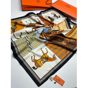 Платок HERMES женский 21042404 рыжий