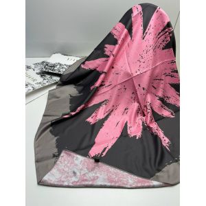 Женский платок шёлковый Dior розовый с серым 30102500