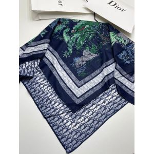 Женский шерстяной платок Christian Dior синий 28112330