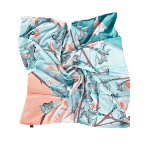 Шелковый платок TORIOLLI бирюзовый 15022402