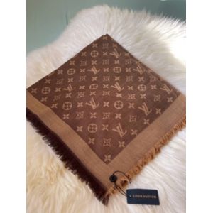 Платок louise Vitton коричневый с бежевым 07082406