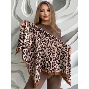 Женский платок шёлковый бежевый 07082410