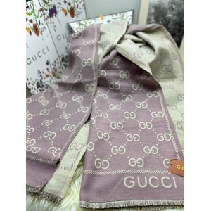 Палантин GUCCI сиреневый с серым 02092404