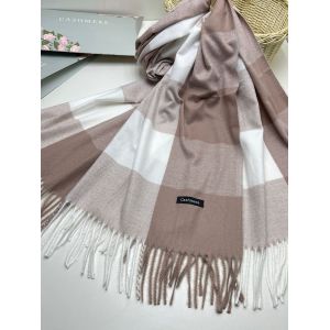 Палантин женский Cashmere  в клетку бежевый 04092304
