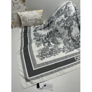 Платок шёлковый Dior серый 04072510