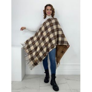 Палантин женский TORIОLLI  теплый бежевый с коричневым 11092302