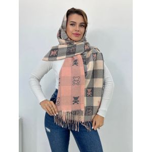 Палантин женский TORILLI  теплый серый с розовым 11092301