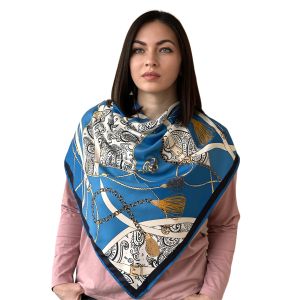 Шелковый платок TORIOLLI синий 30012301