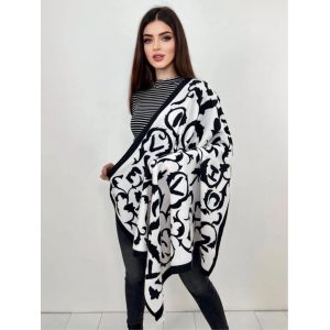 Платок женский белый с  черным GIVENCHY 14072304