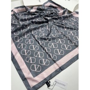 Женский платок шёлковый Valentino серый 11012338