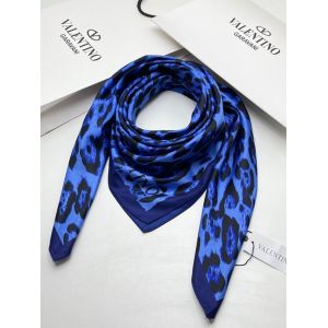 Женский платок шёлковый Valentino синий 14072318