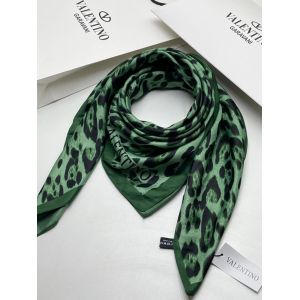 Женский платок шёлковый Valentino зеленый 14072317