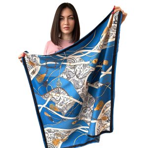 Шелковый платок TORIOLLI синий 30012301