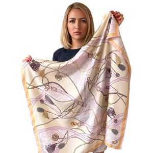 Шелковый платок TORIOLLI бежевый 30012303