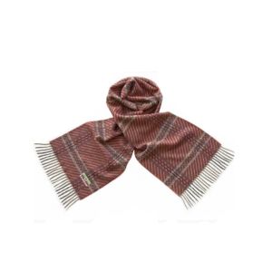 Шерстяной мужской шарф Tranini 30682 SH1 коричневый в клетку