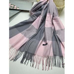 Палантин женский Cashmere  в клетку розовый 04092305