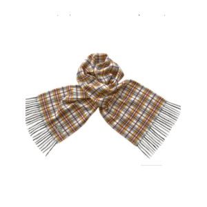 Шарф мужской кашемир Tranini 30711 бело-коричневый