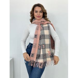 Палантин женский TORILLI  теплый серый с розовым 11092301