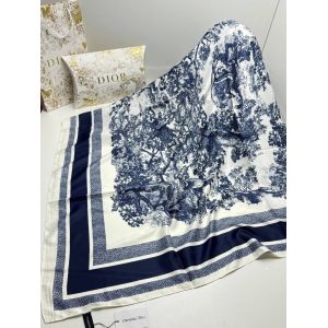 Платок шёлковый Dior синий 04072513