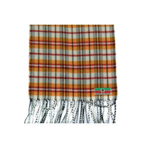 Шарф мужской кашемир Tranini 30711 бело-коричневый