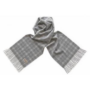 Шарф мужской кашемир Tranini 30441 серый в клеточку