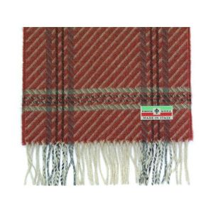 Шерстяной мужской шарф Tranini 30682 SH1 коричневый в клетку