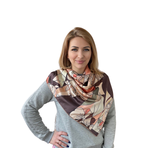 Шелковый платок TORIOLLI коричневый 040222