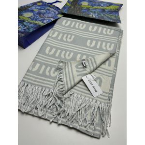 Палантин женский MIU MIU серый 04112502