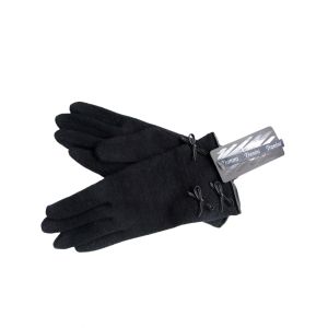 Перчатки  женские Tranini из шерсти  черный 02001