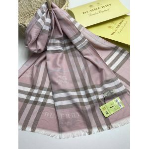 Палантин Burberry розовый с серым  03112512