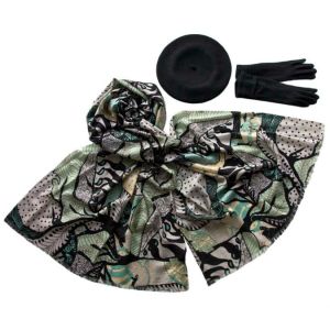 Комплект (берет, палантин, перчатки) Tranini 55007