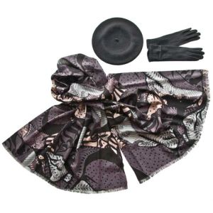 Комплект (берет, палантин, перчатки) Tranini 55006