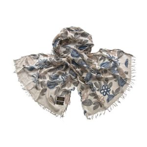 Палантин Tranini из микромодала серый