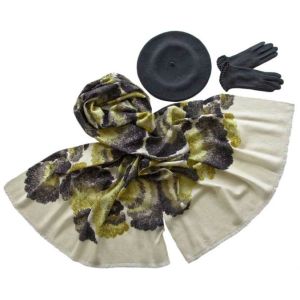 Комплект (берет, палантин, перчатки) Tranini 45036