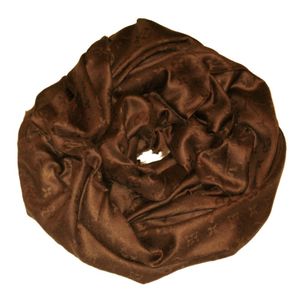 Платок брендовый шерстяной  молочный шоколад 140х140