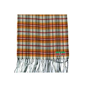 Шарф мужской кашемир Tranini 30711 бело-оранжевый