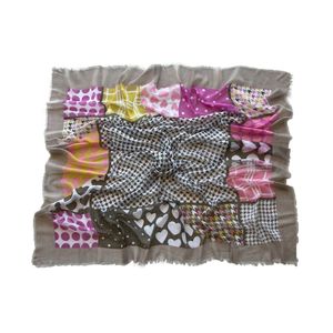 Платок Tranini из хлопка с вискозой коричневый 0178