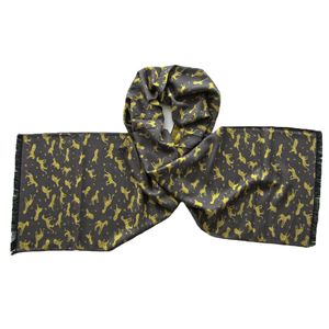 Кашне мужское Tranini 0462 серый леопард