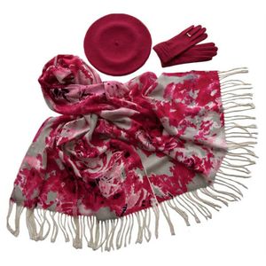 Комплект (берет, палантин, перчатки) Tranini 39007