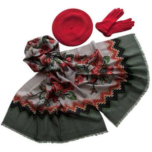 Комплект (берет, палантин, перчатки) Tranini 39038