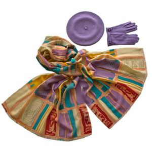 Комплект (берет, палантин, перчатки) Tranini 39044