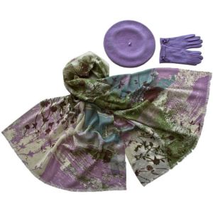 Комплект (берет, палантин, перчатки) Tranini 45045