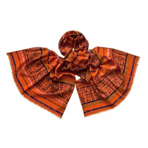 Палантин Tranini из шерсти и шелка 0551