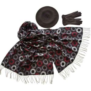 Комплект (берет, палантин, перчатки) Tranini 45030