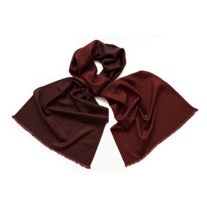 Шарф мужской шерсти и шелка Tranini  01302 в мелкую клетку и  полоску