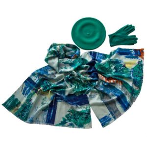 Комплект (берет, палантин, перчатки) Tranini  45013