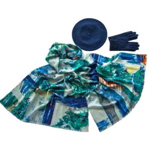 Комплект (берет, палантин, перчатки) Tranini  45014