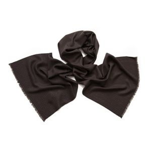 Шарф мужской шерсти и шелка Tranini  01303 в мелкую клетку и  полоску